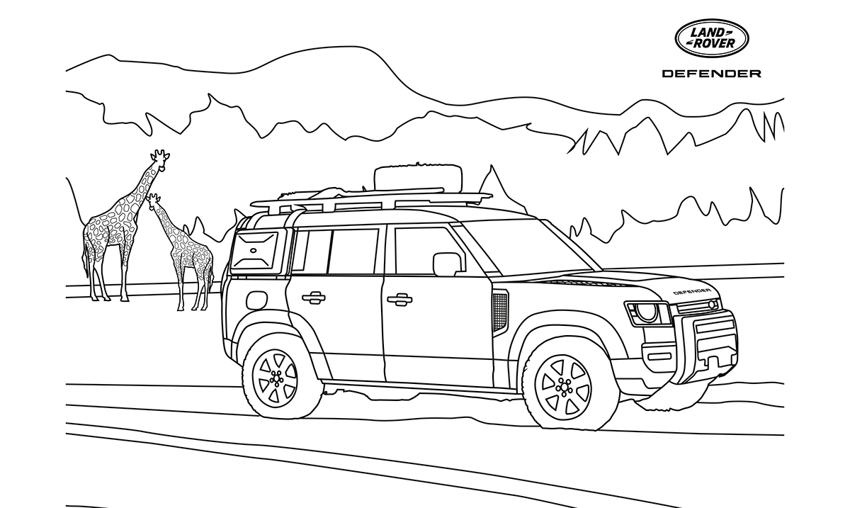 Land Rover Defender colouring in images Land Rover Media Newsroom