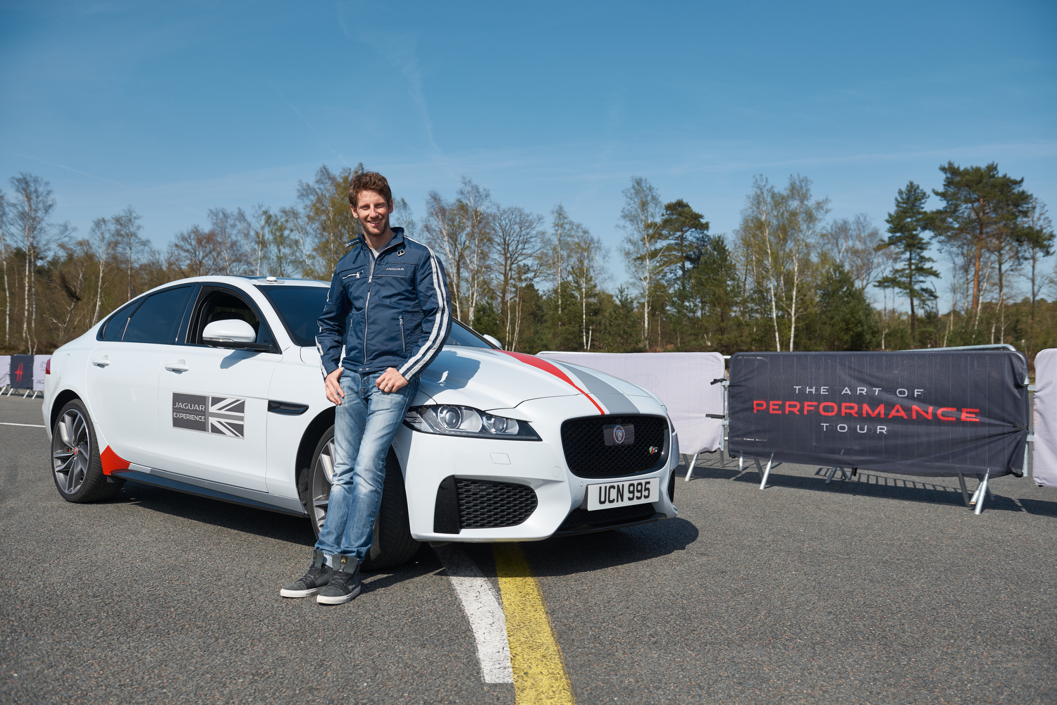Can You Beat Romain Grosjean In A Jaguar Xf Jaguar Media Newsroom