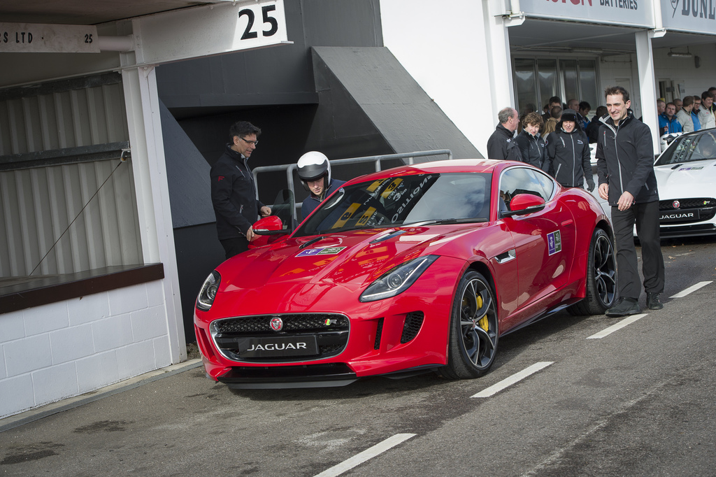 pix Harry's Garage Jaguar F-Type hrh prince harry drives new jaguar f