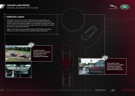 Safe Pullaway Infographic - Jaguar Land Rover Technology Showcase